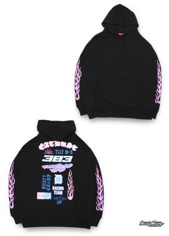 DUSTYCHAMP FLAME HOODED SWEAT SHIRT (BLACK) / ダスティーチャンプ スウェットパーカー