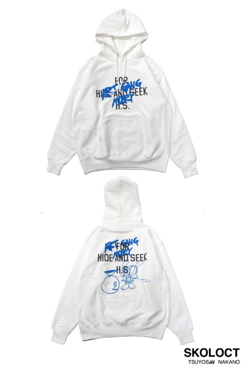 ×SKOLOCT HOODED SWEATSHIRT (WHITE) / スコロクト コラボスウェットパーカー