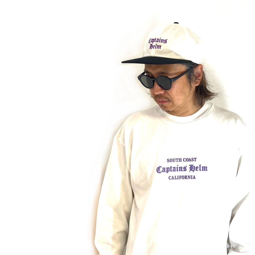 CAPTAINS HELM - 38 LOGO CAP (WHITE×BLACK) / ロゴ刺繍