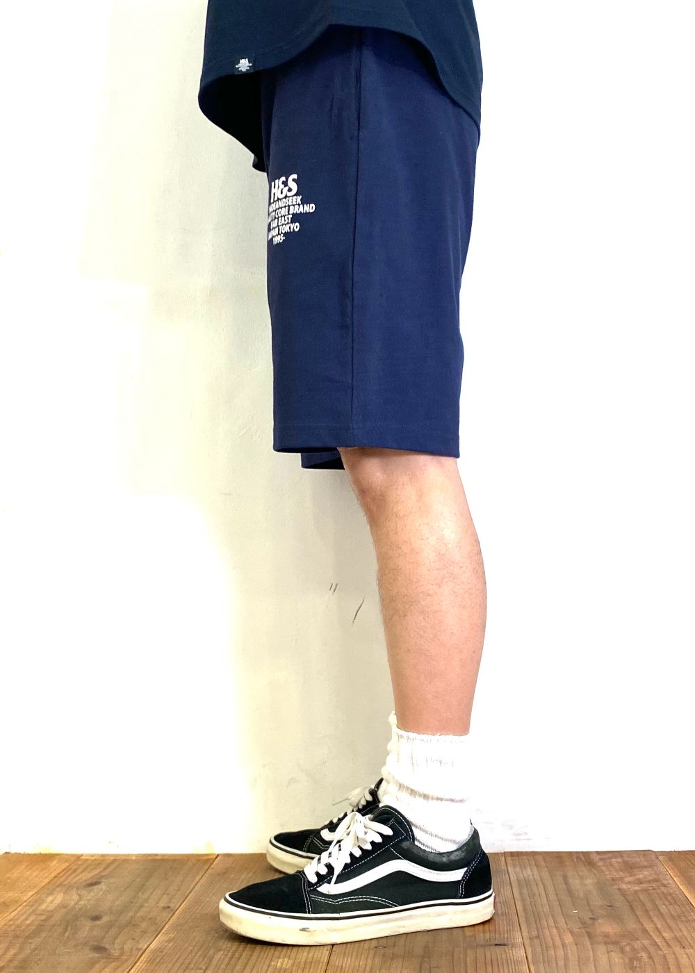 H&S Logo Short (NAVY) / ロゴ プリントイージーショーツ