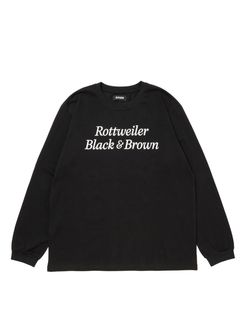 R9 B&B LS TEE (BLACK) /  オリジナル ロゴプリント ロングスリーブ Tシャツ