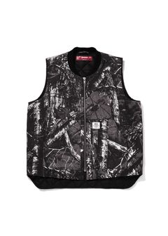 Camo Zip Work Vest (BLACK CAMO) / オリジナル カモフラージュ ワークベスト / セットアップ可能