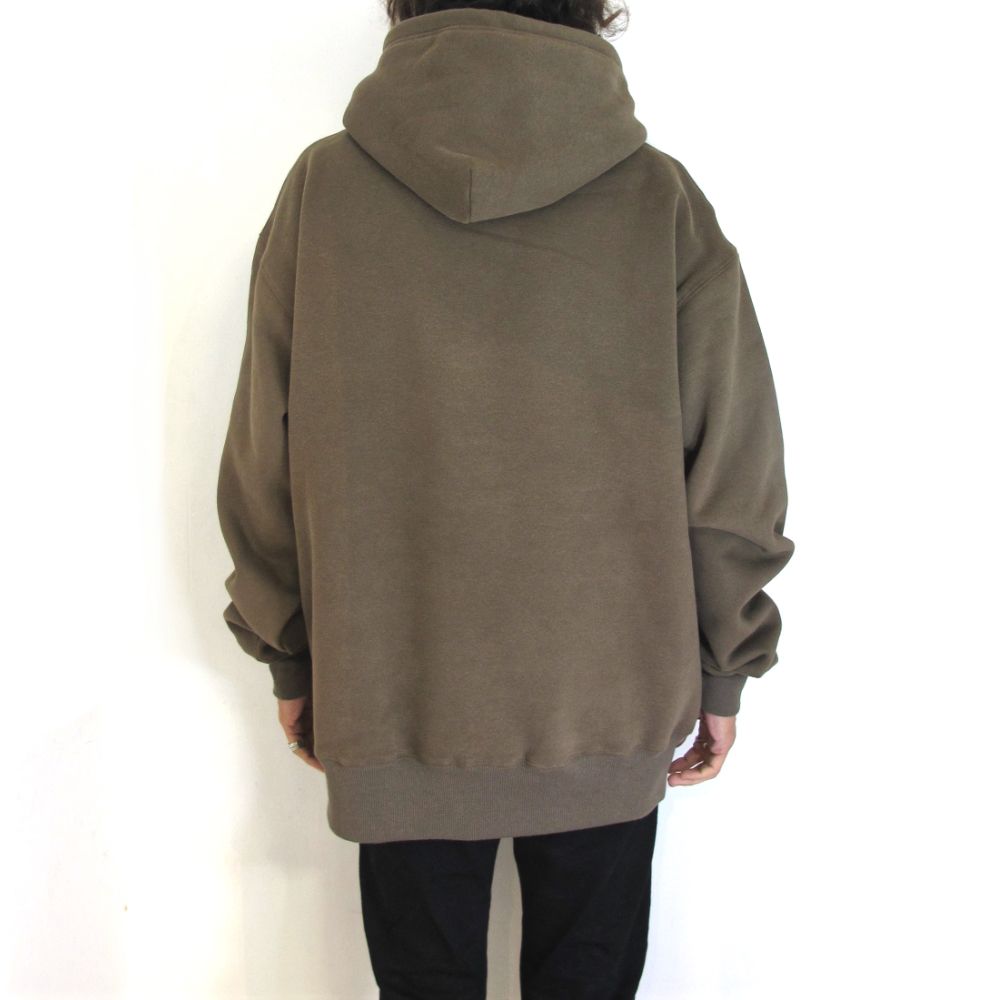 ヘビーオンスビックシルエットパーカー (BROWN)