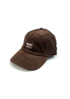 CORDUROY CAP (BROWN) / ロゴ刺繍 コーデュロイキャップ