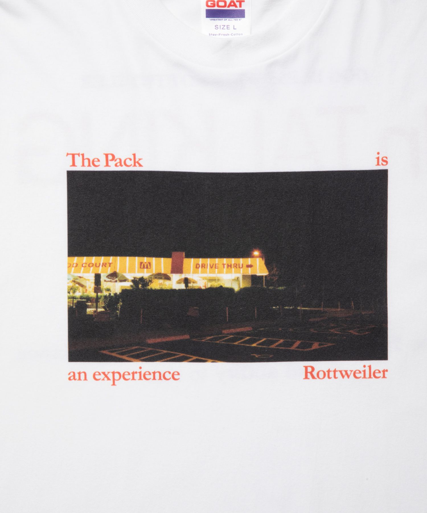 CAL NIGHT PHOTO TEE (WHITE) / フォト プリント Tシャツ