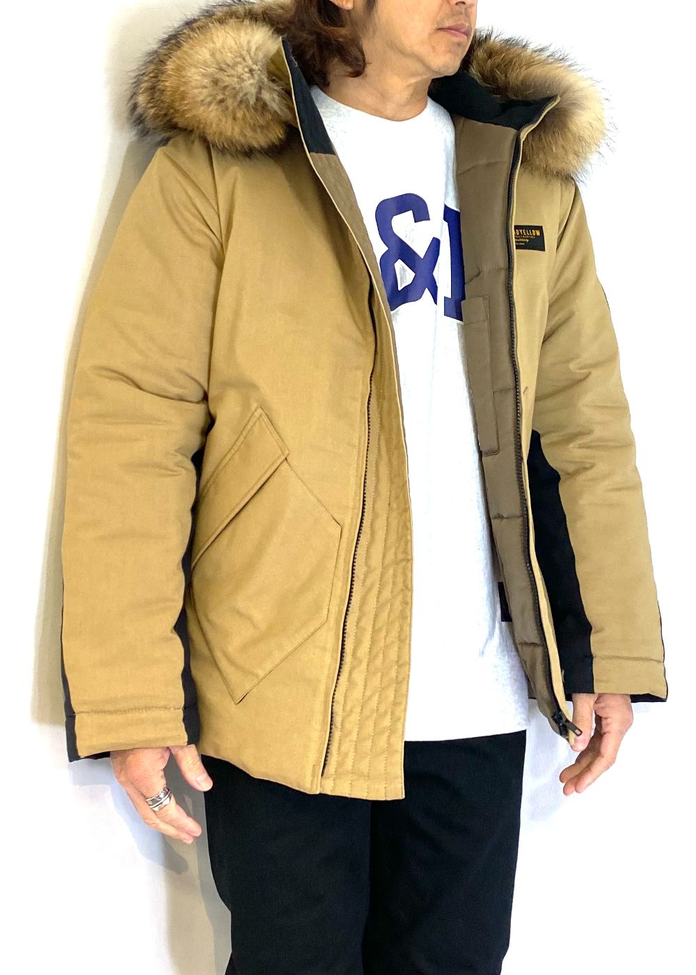 RATS - MILITARY HOODED JKT (BEIGE) / ミリタリー パフ ジャケット