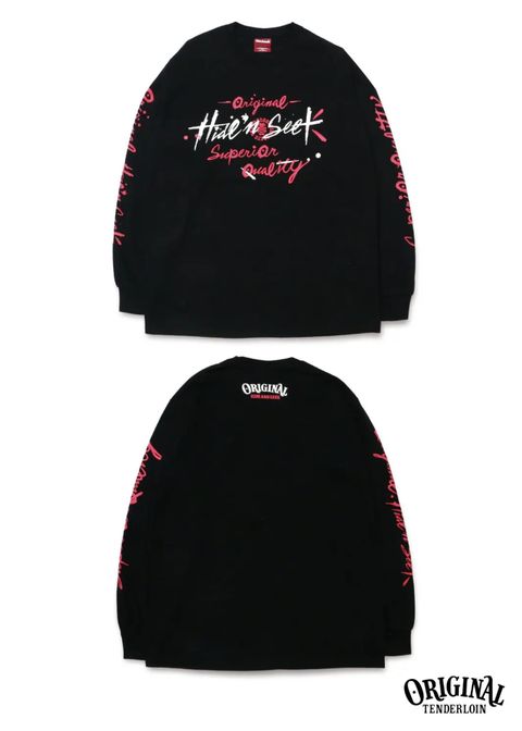 ×TENDERLOIN L/S TEE (BLACK) / テンダーロイン コラボロンT