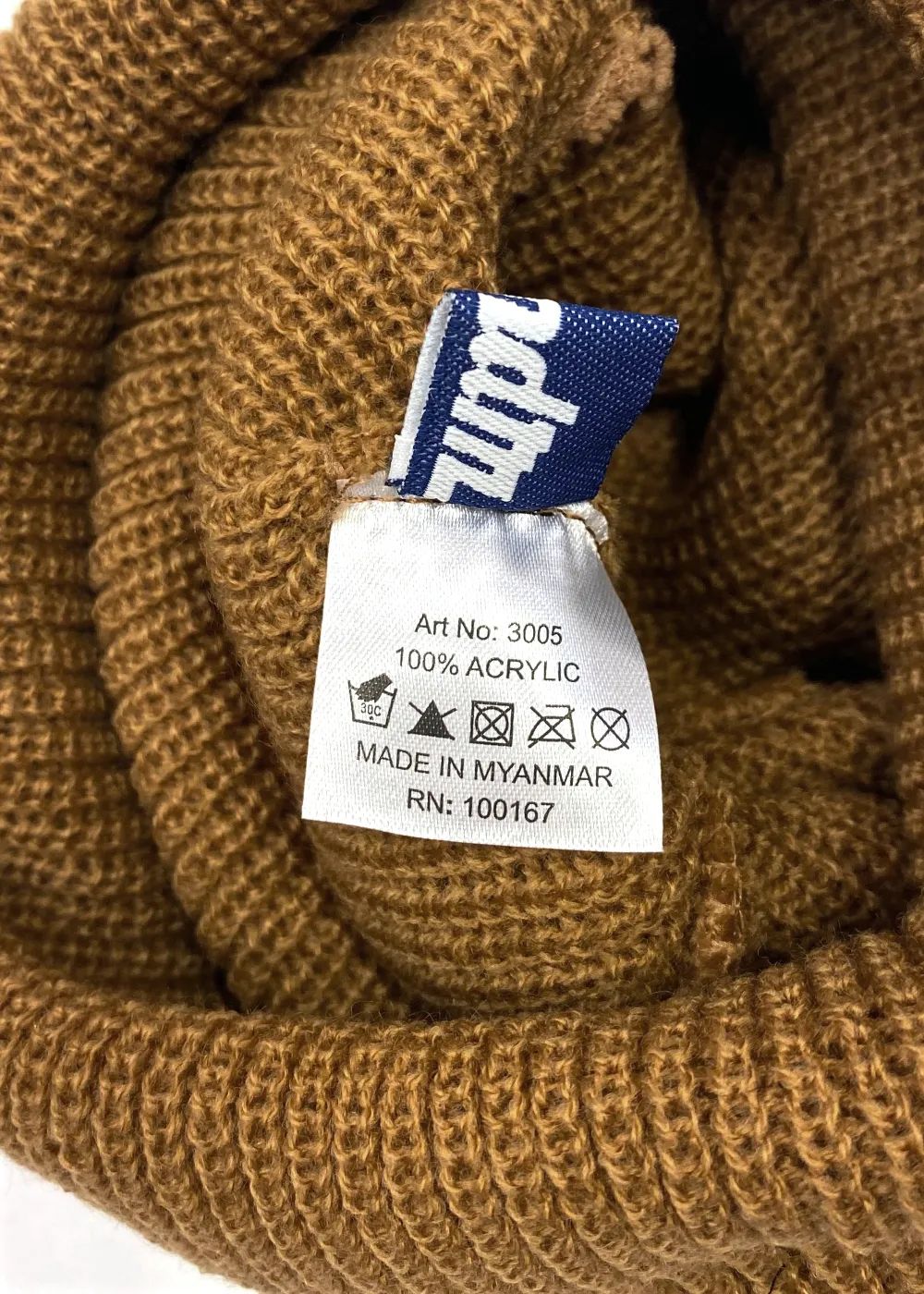 KNIT CAP (COPPER) / ロゴ ワッペン ニットキャップ