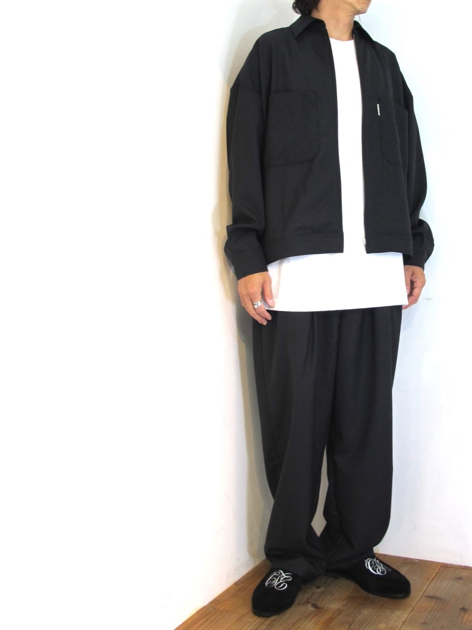 COOTIE PRODUCTIONS - T/W WORK JACKET (BLACK) / ポリウール ワーク