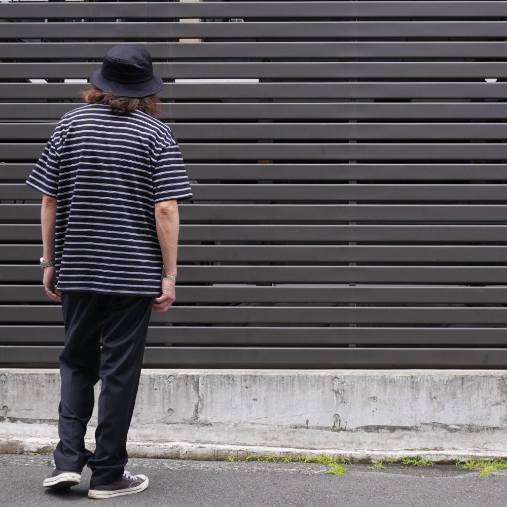 【ラスト1点】S/S POCKET T "GAZ" (BLACK) / ボーダー ポケット Tシャツ
