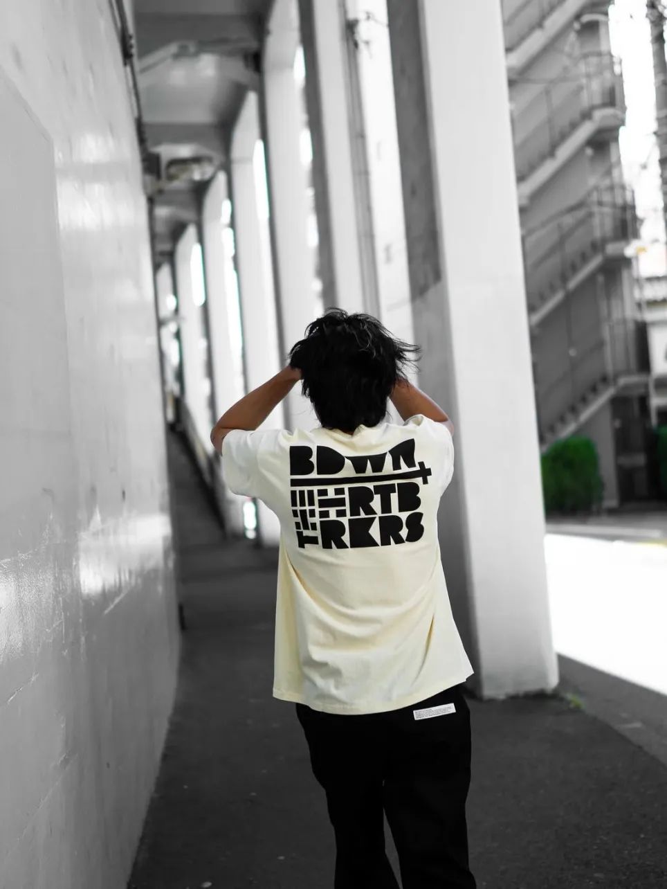 S/S PRINTED TEE "KEITH" (CREAM) / プリント Tシャツ