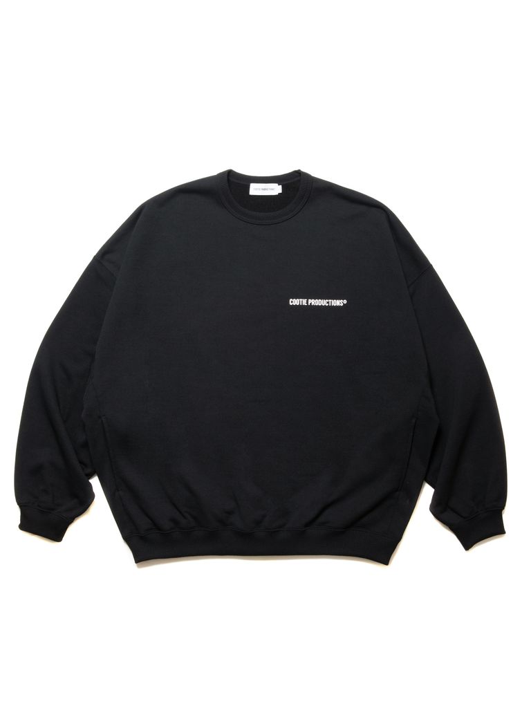COOTIE PRODUCTIONS - Dry Tech Oversized Sweat Crew (BLACK  
