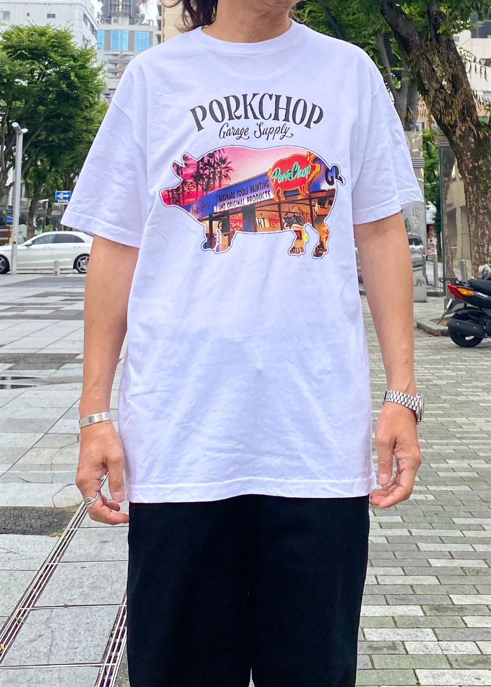 PORK STORE TEE (WHITE) / ポーク ストア Tシャツ