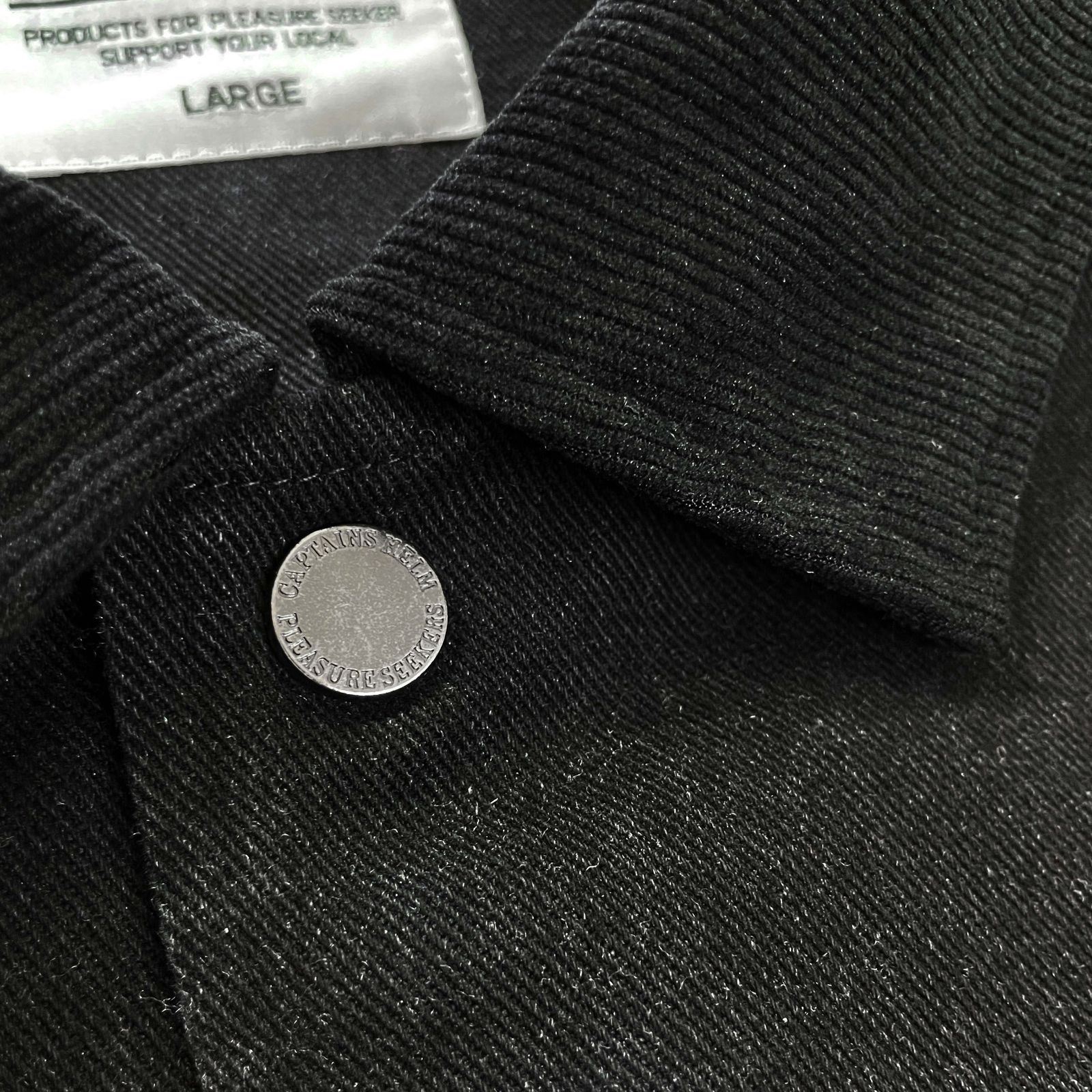 CAPTAINS HELM - LOGO DENIM COACH JKT (BLACK) / ロゴ刺繍