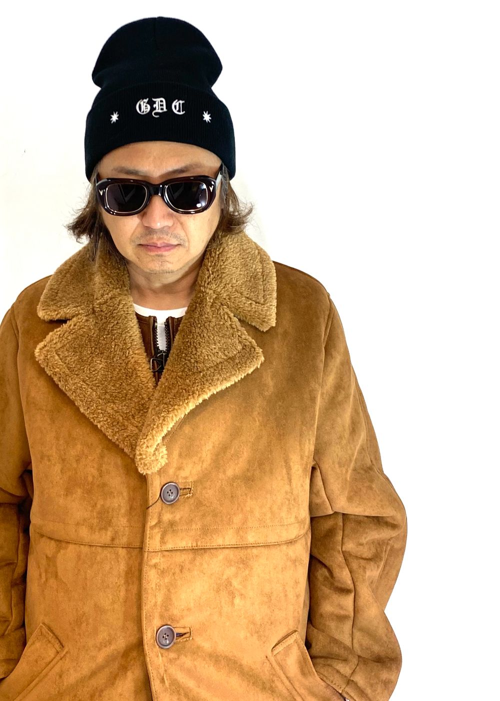 Old English Knit Cap (BLACK) / オールドイングリッシュ ロゴ ニットキャップ。