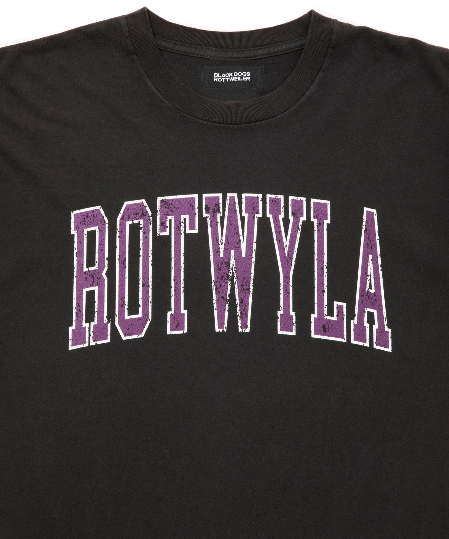 ROT TEE (PURPLE) / カレッジ ロゴ プリント Tシャツ