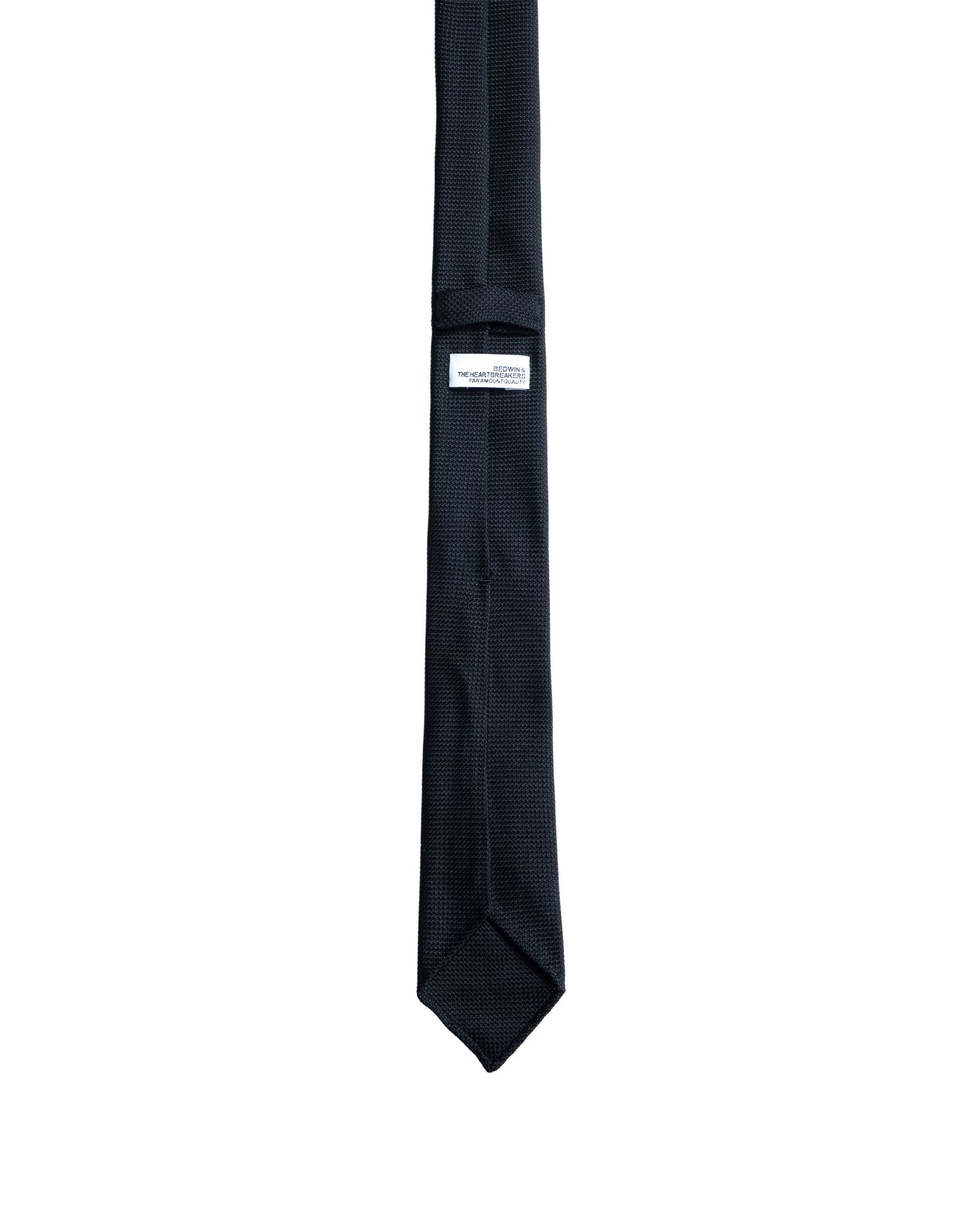 SILK NECK TIE "DENNIS" (BLACK) / オリジナル シルク タイ