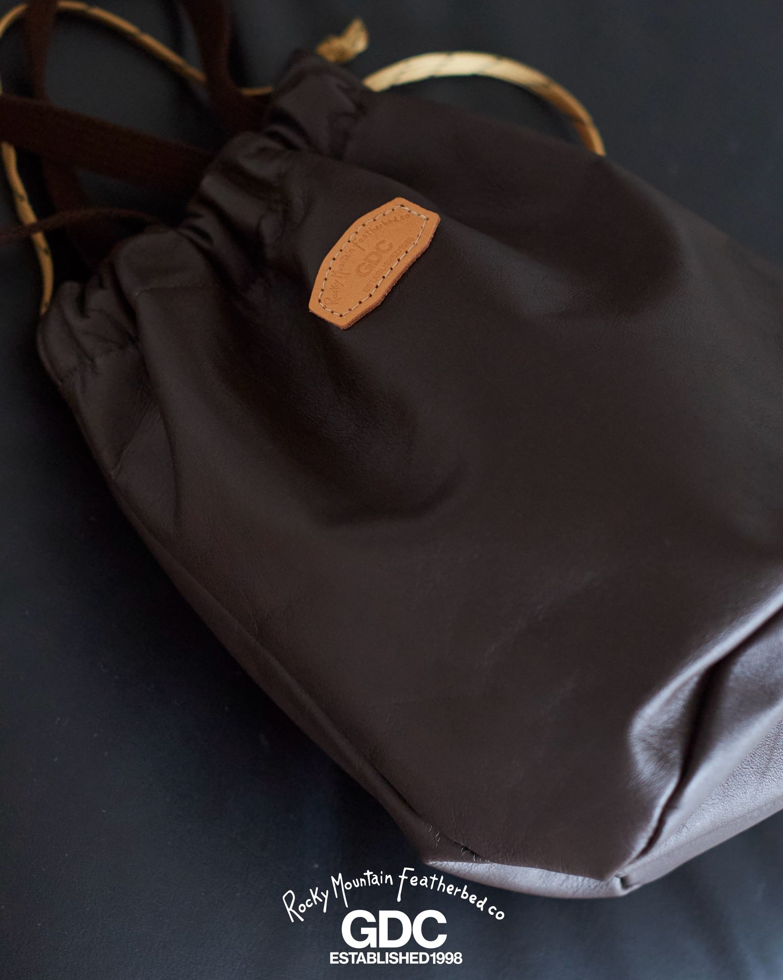 【Rocky Mountain×GDC】DAVEYS PET (BROWN) / ロッキーマウンテン コラボ 巾着バッグ