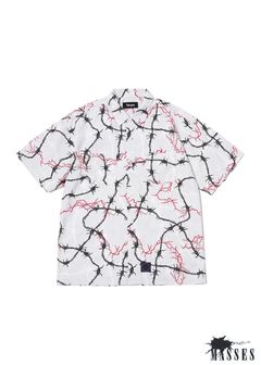 ×MASSES SHIRT S/S EL WIRE (GRAY) / マシス コラボレーション シャツ