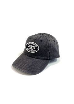 【ラスト1点】DENIM CAP (BLACK) / ワッペン デニム キャップ