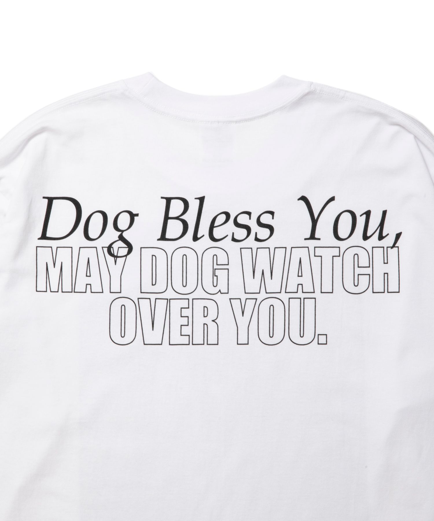 DOG PHOTO LS TEE (WHITE) / フォト プリント Tシャツ