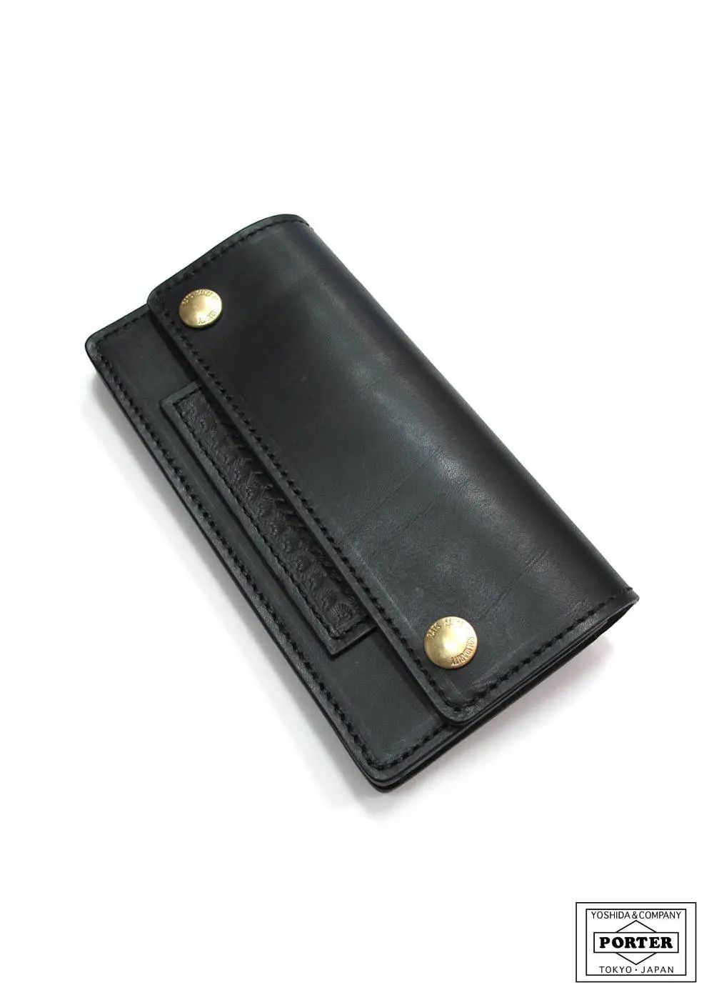 LEATHER WALLET TYPE C (BLACK) / ポーター コラボレザーウォレット