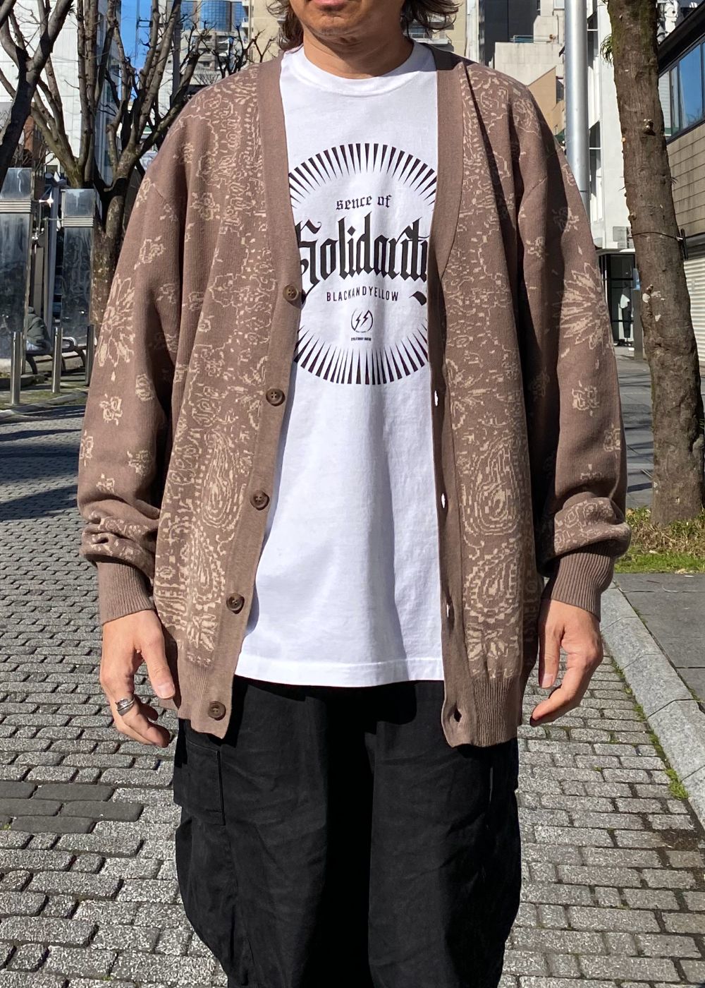【ラスト1点】BANDANA CARDIGAN (BEIGE) / バンダナ カーディガン