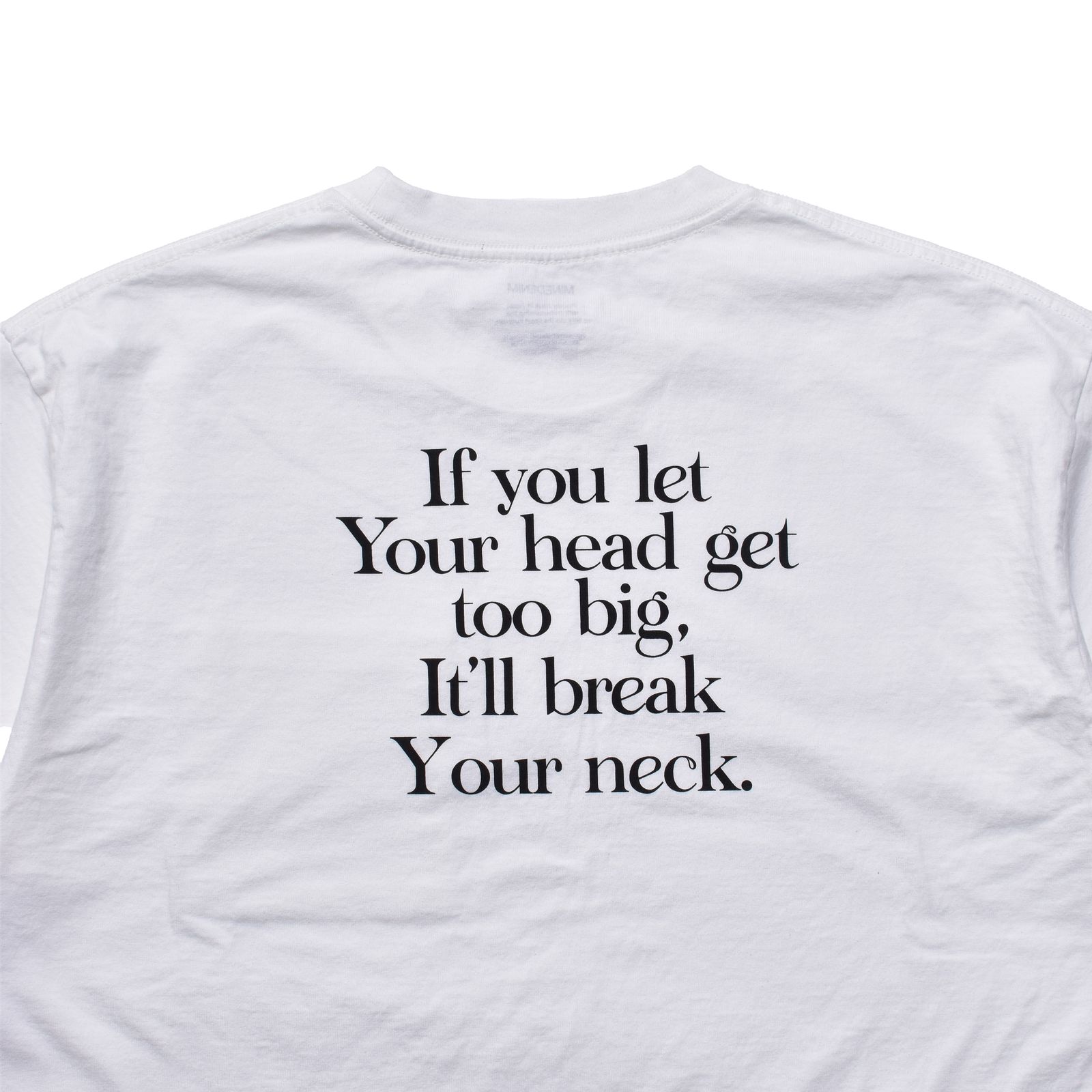 It'll Break Your Neck T-SH (WHT) / オリジナル プリント ポケット Tシャツ
