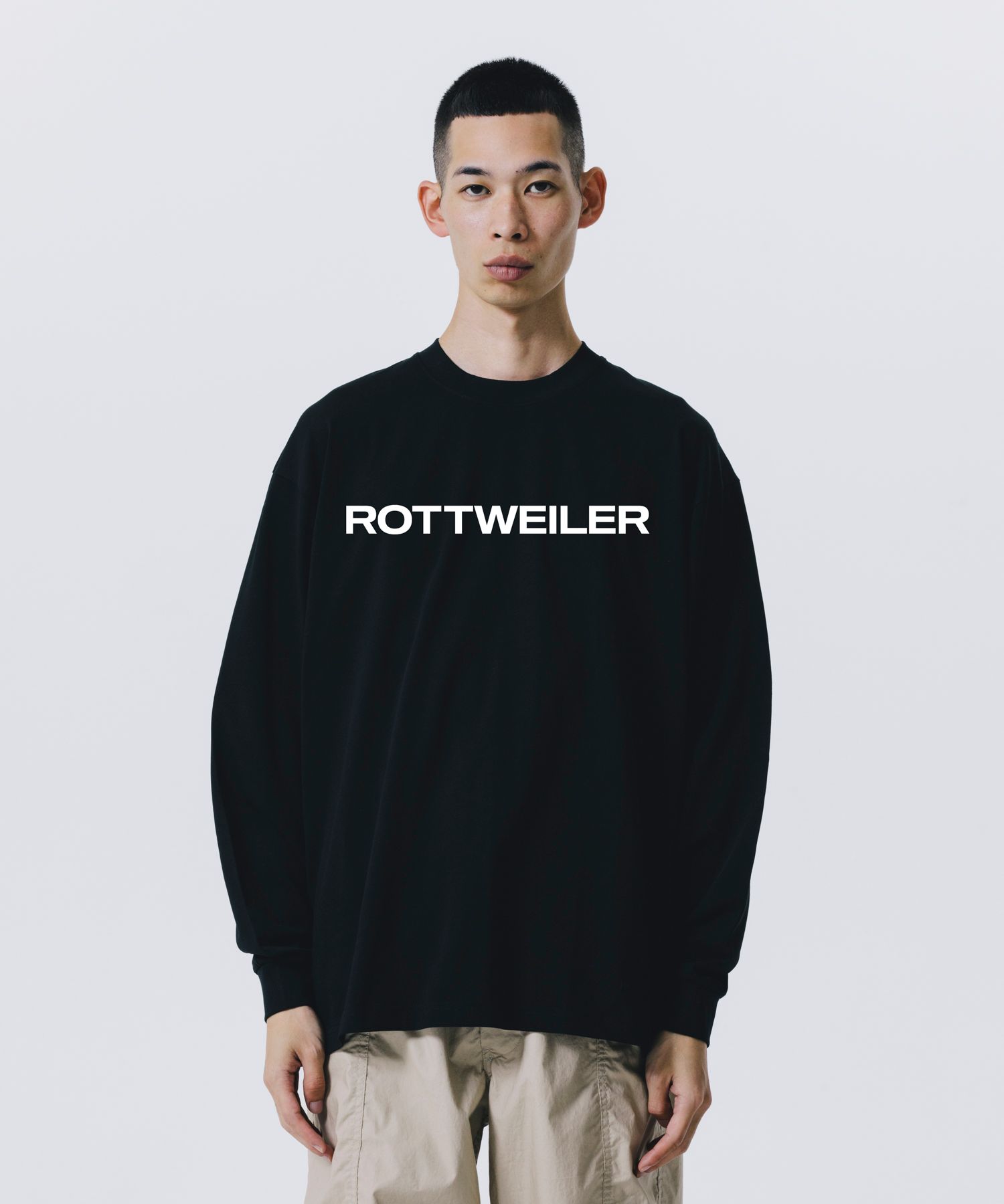 【ラスト1点】R9 LOGO LS TEE (BLACK) /  オリジナル Tシャツ
