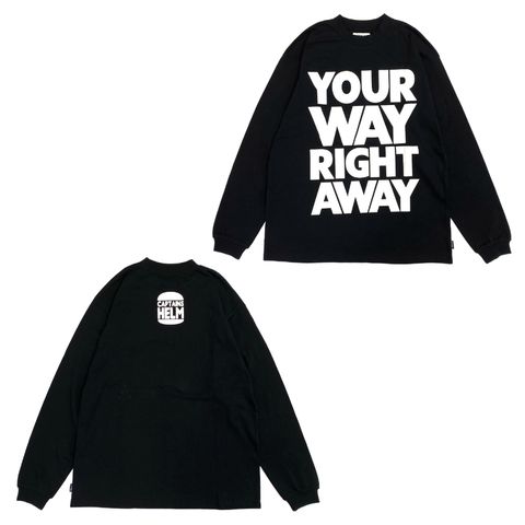 Y.W.R.A. LS TEE (BLACK) / オリジナル プリントロンT