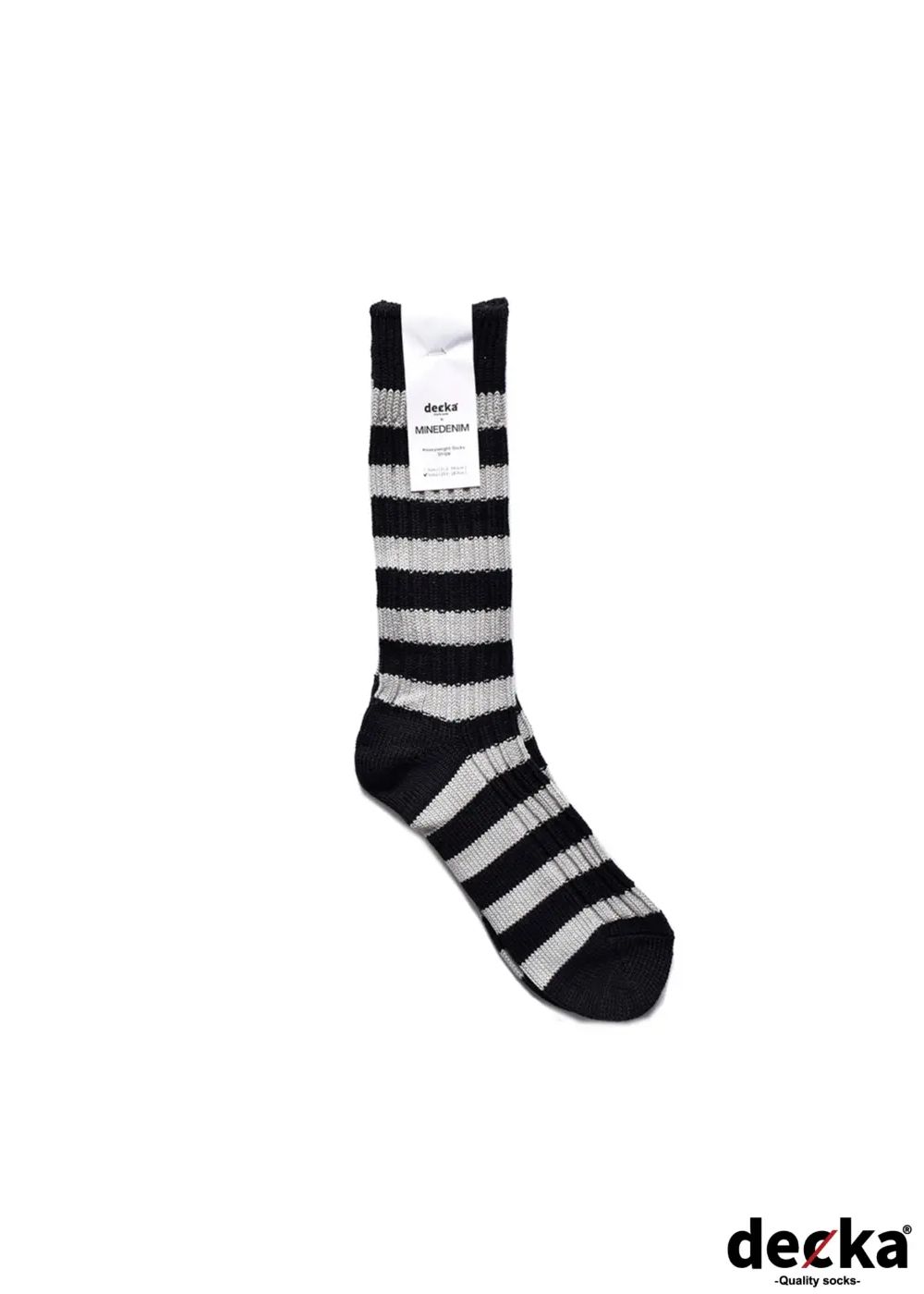 ×decka Border Rib SOX (GRT) / デッカ コラボ ボーダー ソックス
