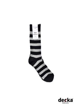 ×decka Border Rib SOX (GRT) / デッカ コラボ ボーダー ソックス