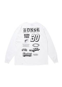 【ラスト1点】30 L/S Tee (WHITE) / プリント ロングスリーブ Tシャツ