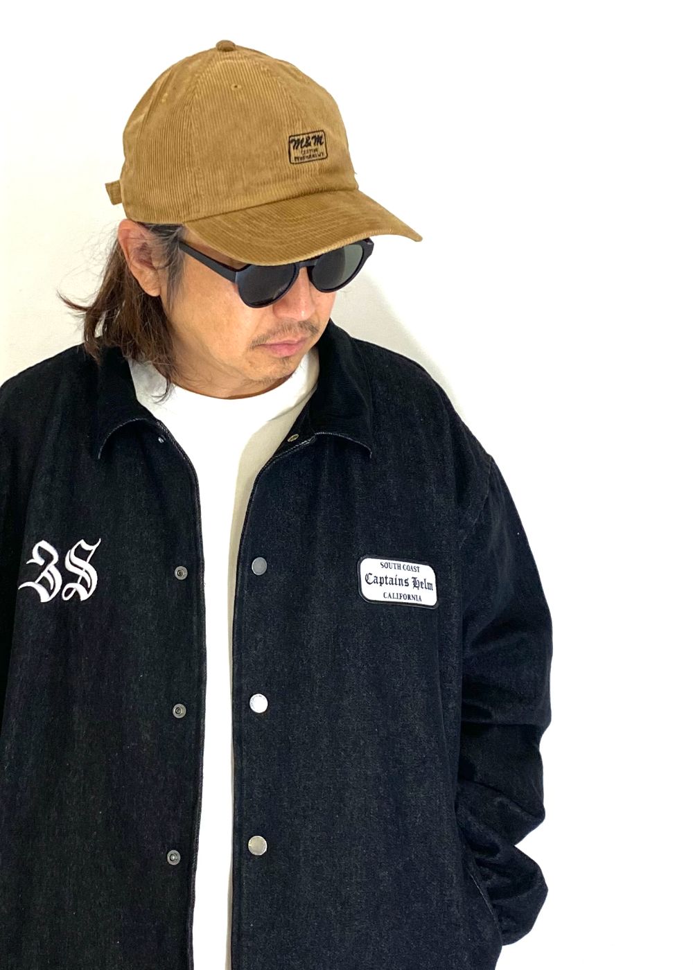 【ラスト1点】CORDUROY CAP (TAN) / ロゴ刺繍 コーデュロイキャップ