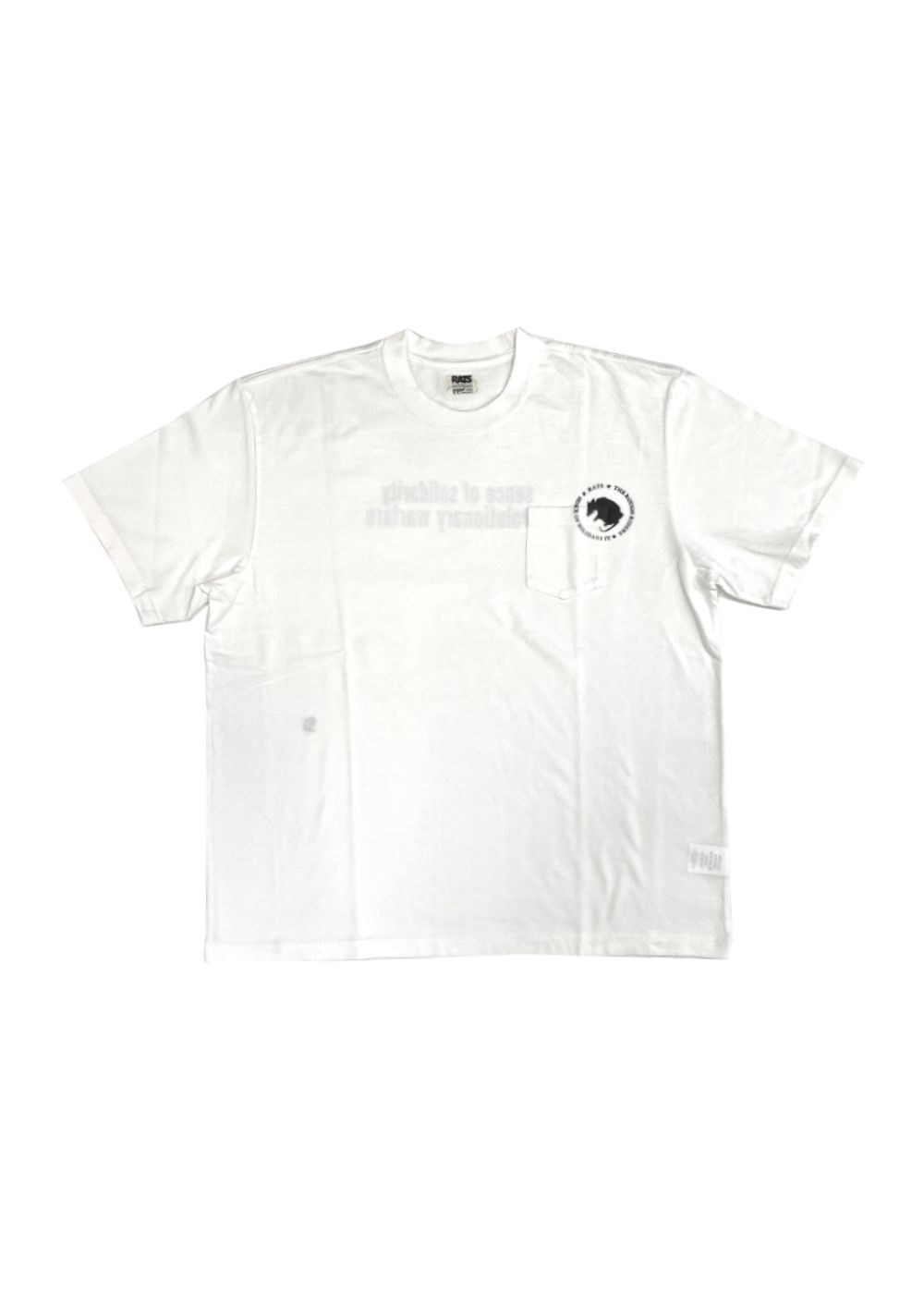 CIRCLE POCKET TEE BACK PRINT (WHITE) / サークルロゴ ポケット Tシャツ