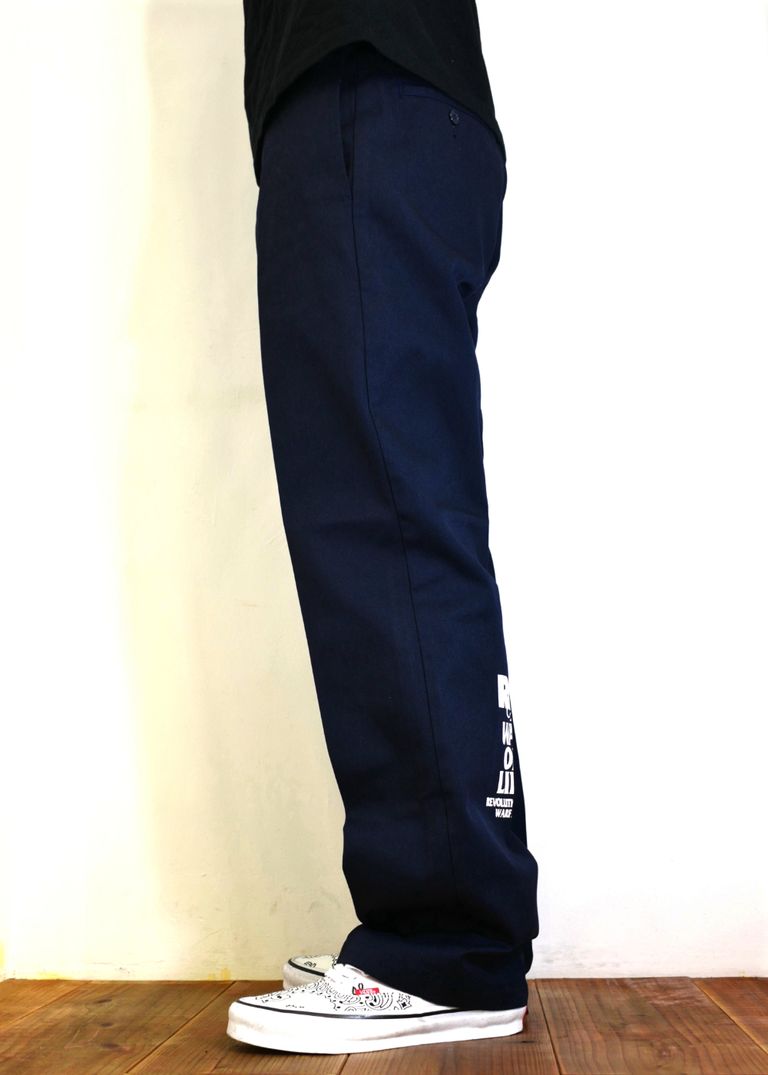 RATS - T/C WORK PANTS PRINT (NAVY) / バックプリント チノパンツ 