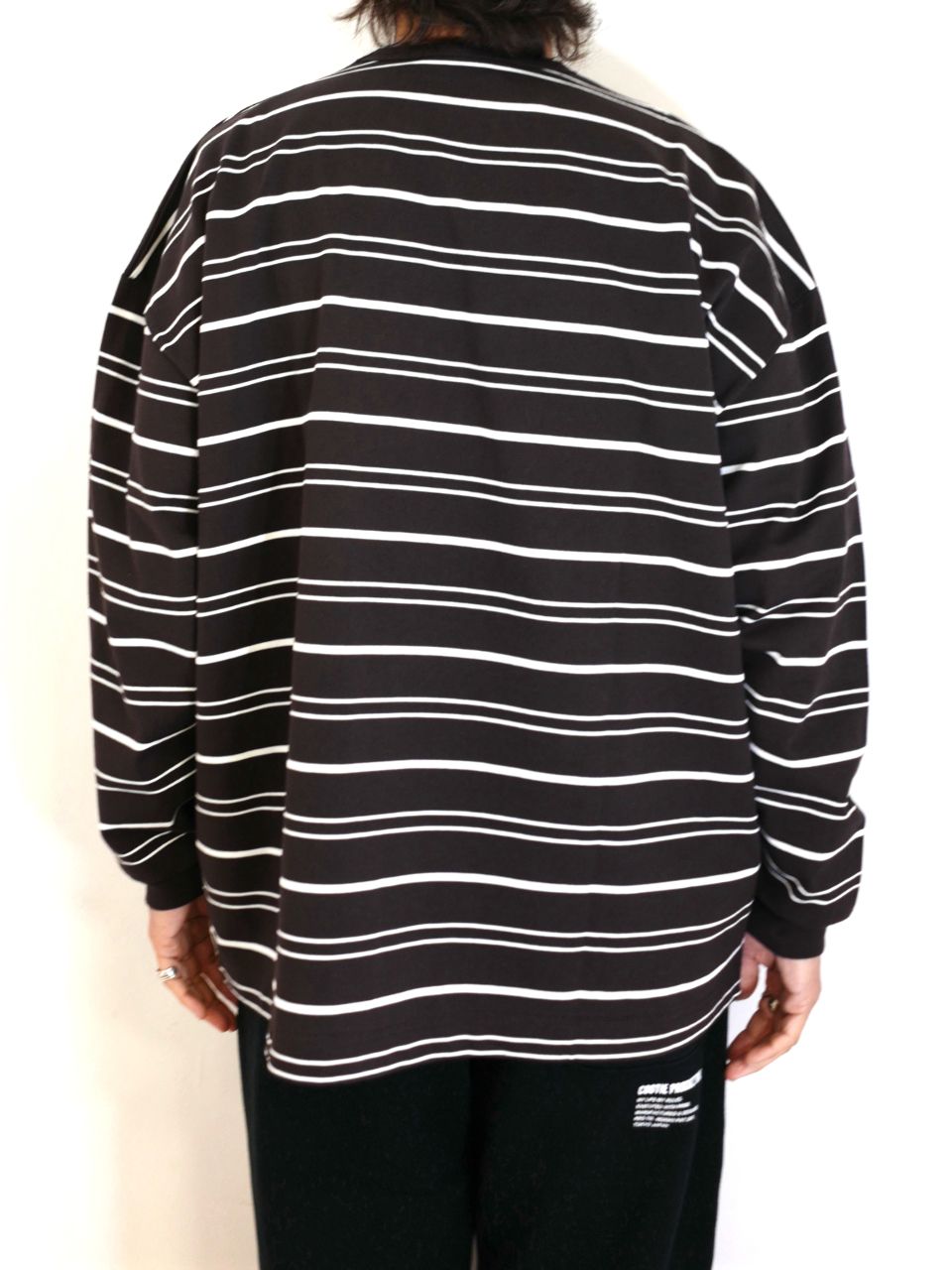 COOTIE PRODUCTIONS - Supima Border Oversized L/S Tee