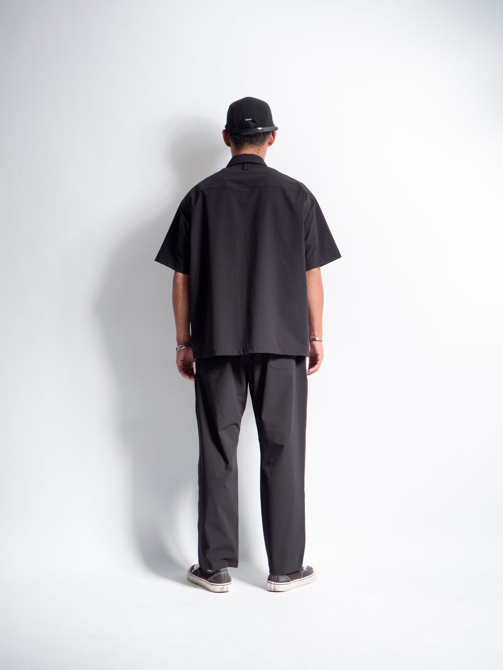 【ラスト1点】CORDURA® WATER-REPELLENT SHIRTS (BLACK) / ストレッチ S/S シャツ