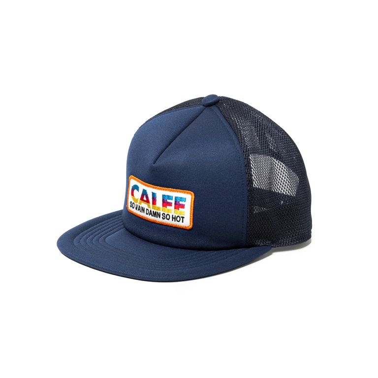 CALEE - 【ラスト1点】CALEE LOGO WAPPEN MESH CAP (NAVY 