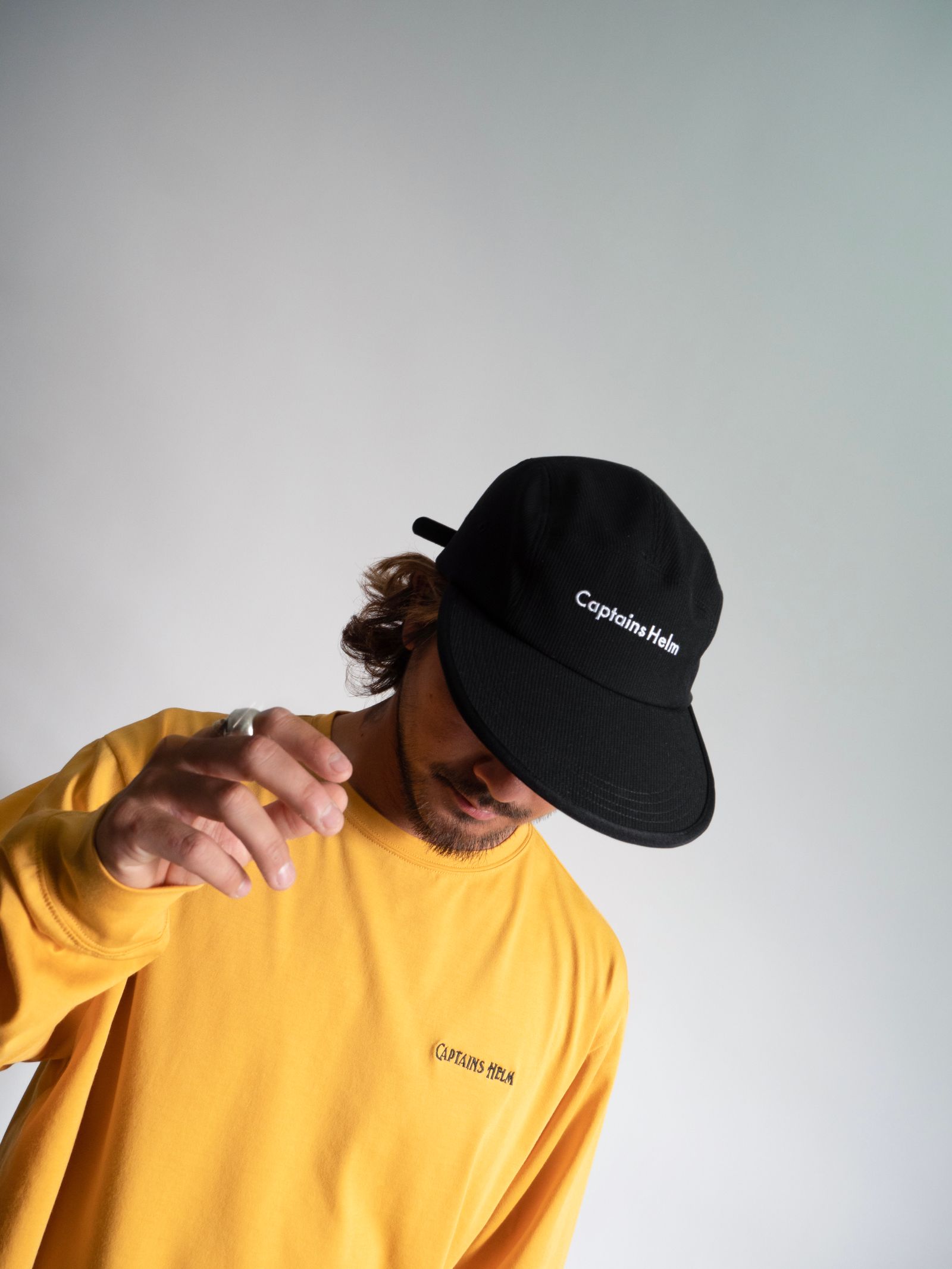 CAPTAINS HELM - Primeflex® SUMMER CORD CAP (BLACK) / オリジナル ロングビル ジェットキャップ |  LOOPHOLE