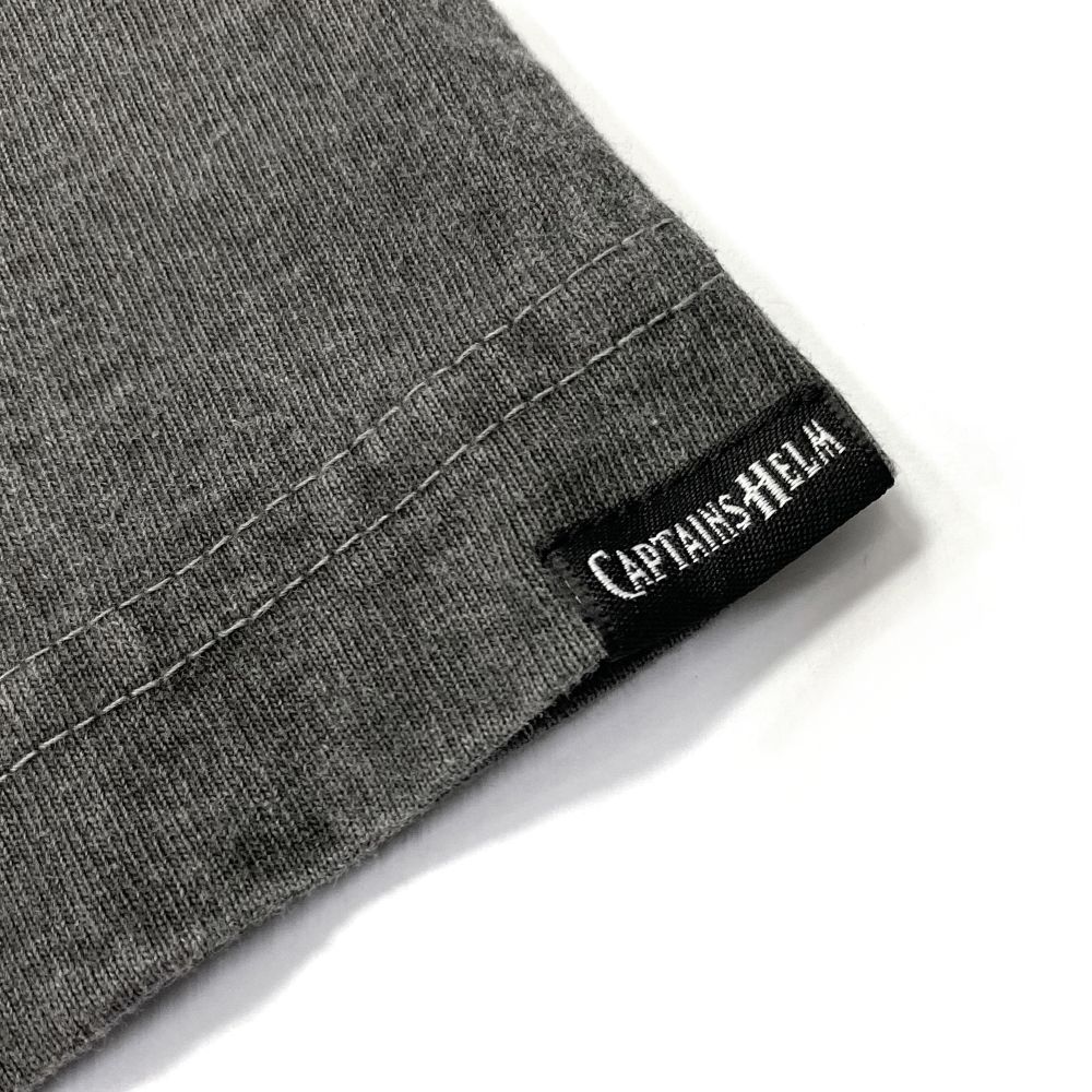C.H. VARSITY POCKET SS TEE (WASHED BLACK) / ロゴ プリント ピグメント Tシャツ