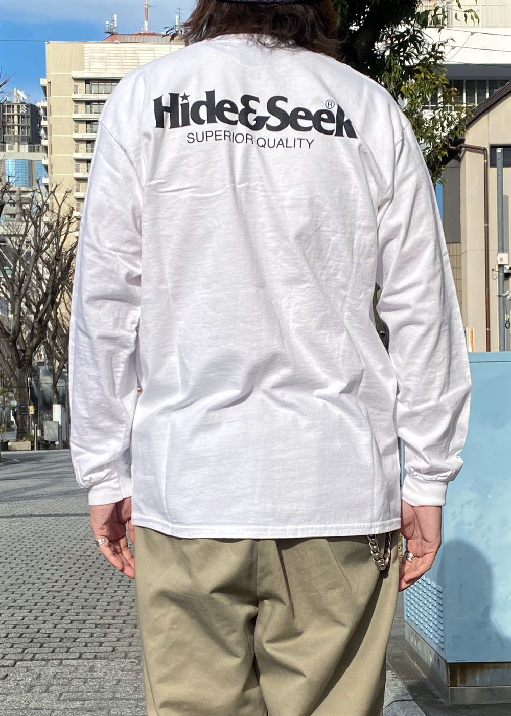 LOGO L/S TEE (WHITE) / 定番ロゴ ロングスリーブ Tシャツ