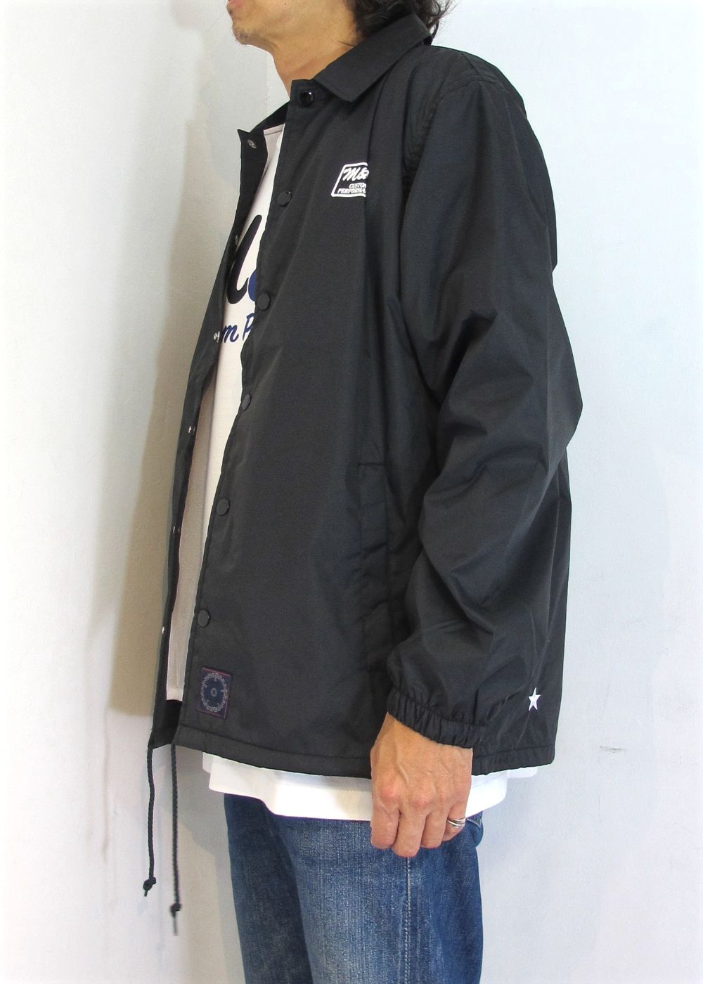 Mu0026M CUSTOM PERFORMANCE - LOOPHOLE 20th ANNIVERSARY PRINT WINDBREAKER  (COYOTE) / ループホール20周年記念 コーチジャケット | LOOPHOLE