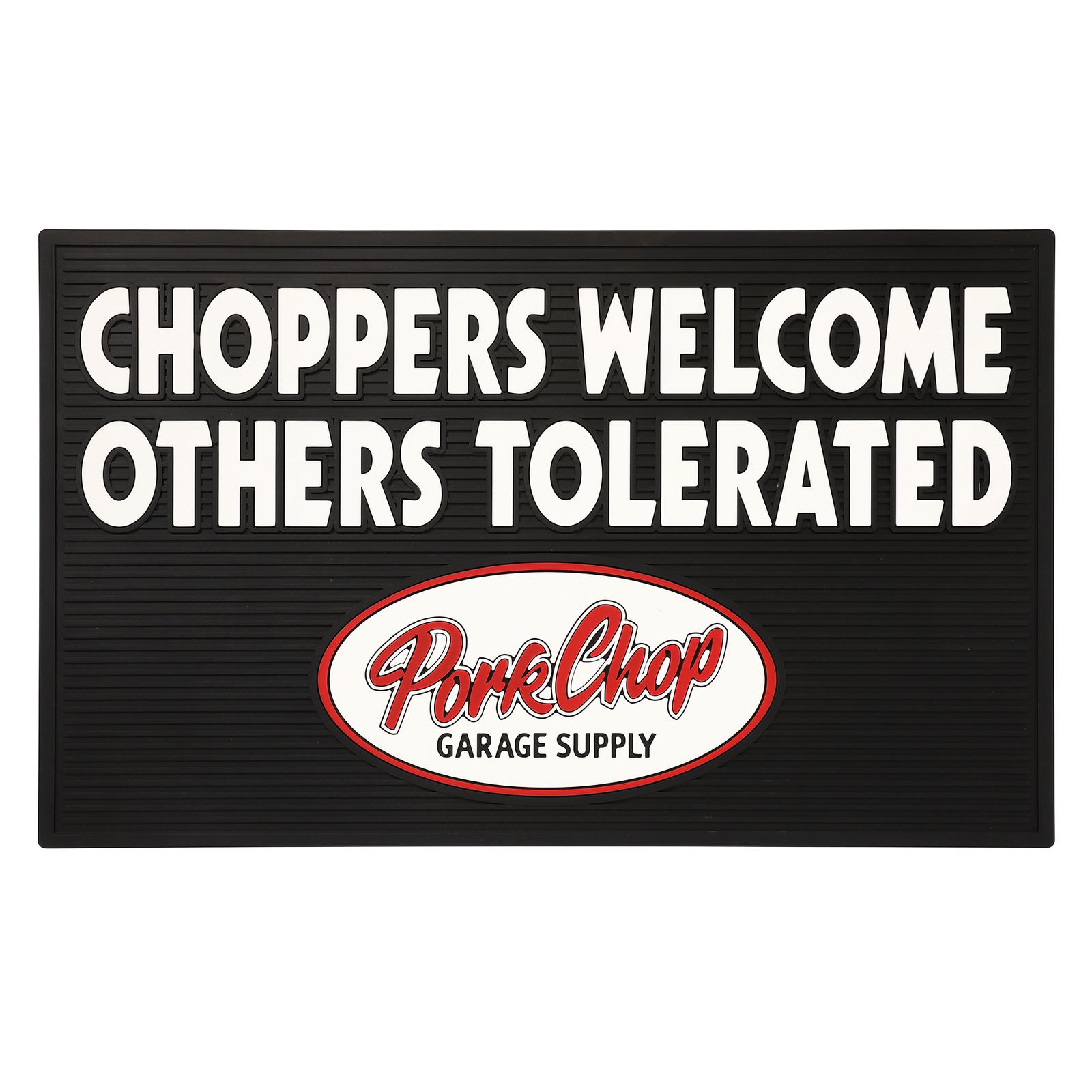 WELCOME RUBBER MAT "CHOPPERS" (BLACK) / ラバーウェルカムマット
