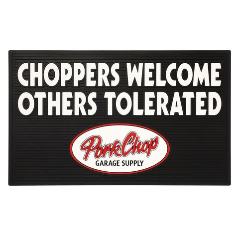 WELCOME RUBBER MAT "CHOPPERS" (BLACK) / ラバーウェルカムマット