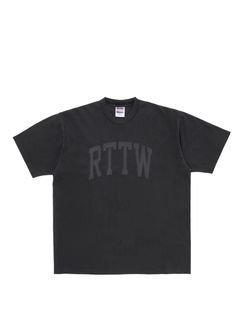 RTTW TEE (BLACK) / カレッジロゴ プリント Tシャツ