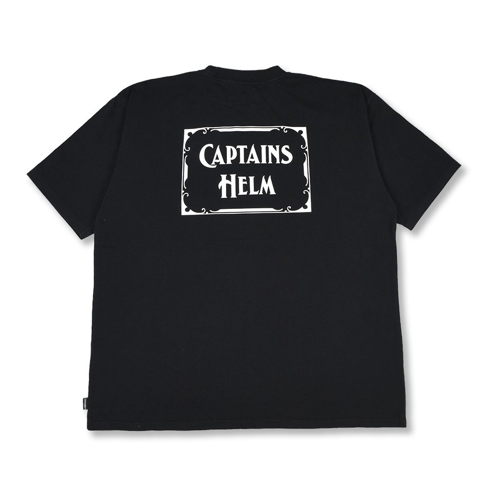 CAPTAINS HELM - HELM FADE LOGO TEE (WASHED BLACK) / ロゴ