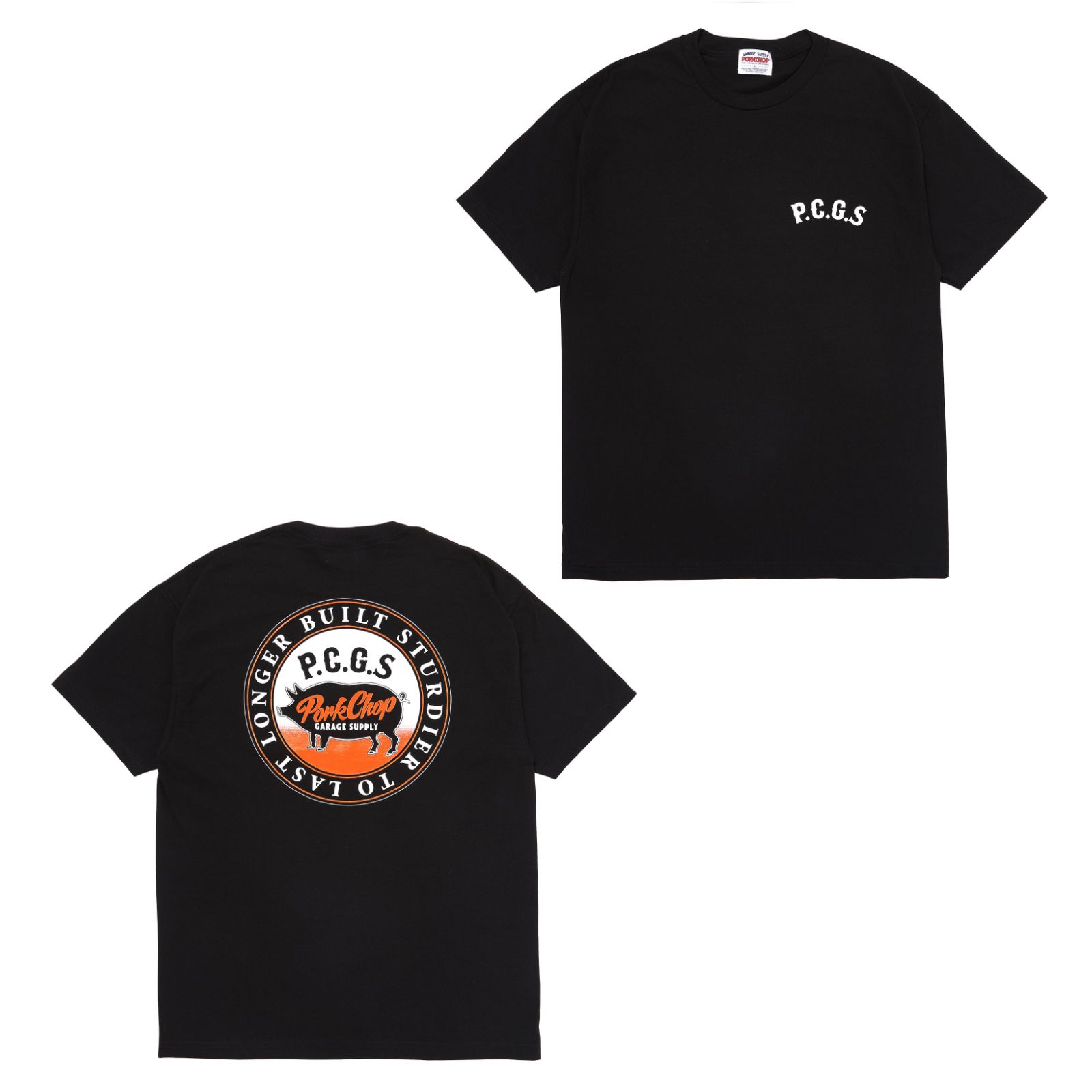 PORKCHOP GARAGE SUPPLY - CIRCLE PORK TEE (BLACK) / サークル