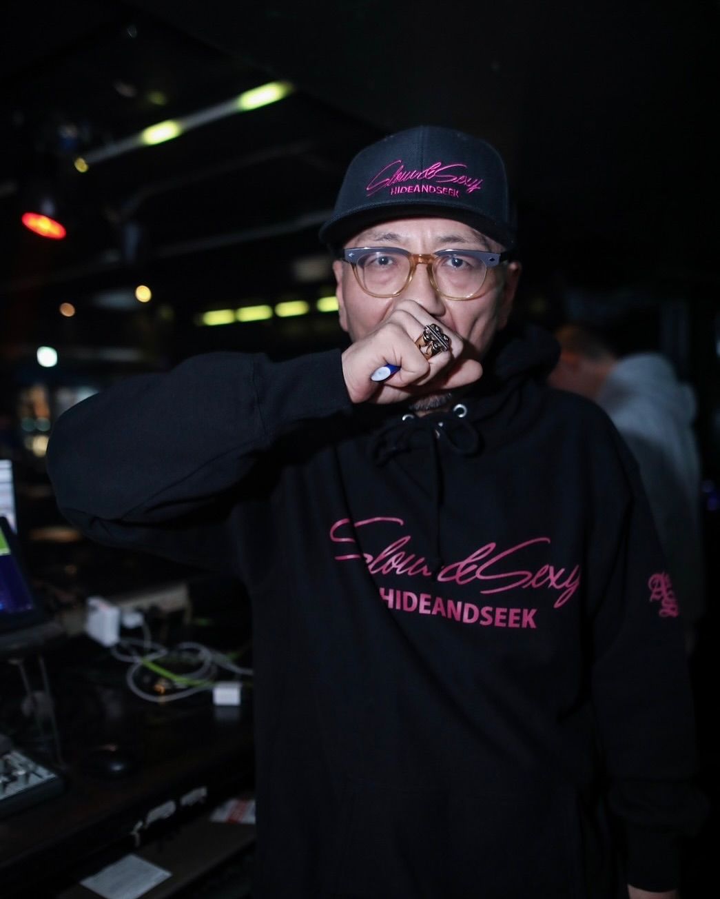× ASIAN STAR SLOW&SEXY Hooded Sweat Shirt (BLACK/PINK) / エイジアンスター コラボ スウェット パーカー