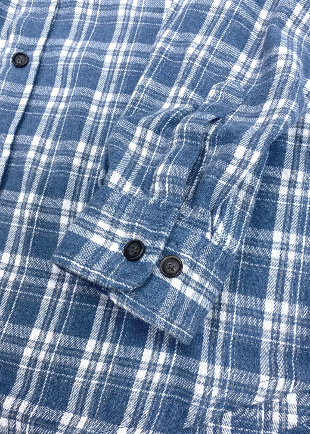 Flannel Shirt (BLUE) / チェック コットン ネルシャツ